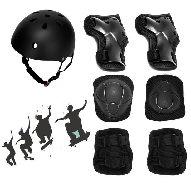 Color : Red Aidou 7 Pieces Helmet Protective Gear Set Safety Pads Set for Roller Scooter Skateboard Bicycle（3-8Years Old） 